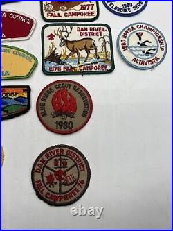 Vtg Huge lot Boy Scouts BSA Patches Arrow Sash Shirt Badge Slides OA Blue Ridge