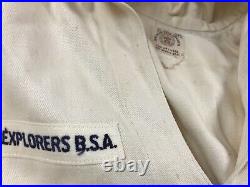 Vtg. Sea Boy Scout White Official Uniform Jacket Pants Be Prepared Scarf Patches