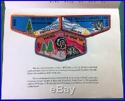 WAUNA LA-MON'TAY OA 442 259 3-PATCH FF MERGED X-1 DEATH FIRST FLAP SET with papers