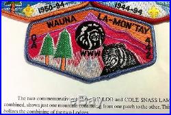 WAUNA LA-MON'TAY OA 442 259 3-PATCH FF MERGED X-1 DEATH FIRST FLAP SET with papers