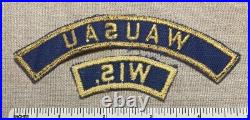 WAUSAU WISCONSIN Boy Cub Scout Blue & Gold Community State Strip PATCHES BGS 40s