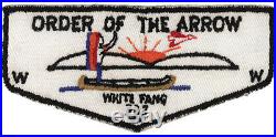 WHITE FANG Vintage ORDER OF THE ARROW Pocket Flap BSA BOY SCOUTS Scout Patch