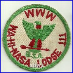 Wa-Hi-Nasa Lodge 111 Rare Wab issue R-2a Nashville Tennessee OA BSA patch