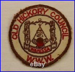 Wahissa Lodge 118, 1950s First Patch & Tshirt, Old Hickory Cncl, North Carolina