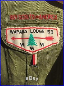 Wapaha OA 53 First Flap Kerchief Carved Slide Pin Patch Sash BSA Boy Eagle Scout