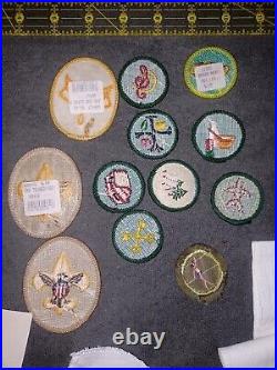 X19 Lot Of 1990s Boy Scouts BSA Mug Patches Pins Sash Card 1994 Girl Be Prepared