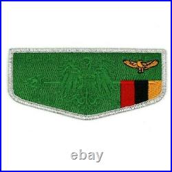 Zambia Flag Flap Black Eagle Lodge 482 Transatlantic Council Patch Boy Scouts