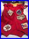 b76-Boy-Scouts-1960-s-red-felt-vest-with-assorted-patches-OA-Camps-etc-01-wmz
