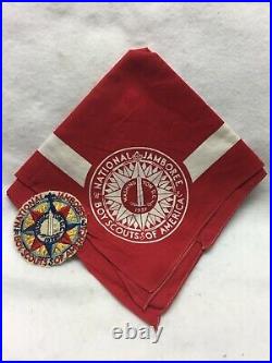 (jab-22) Boy Scouts- 1937 National Jamboree patch and neckerchief