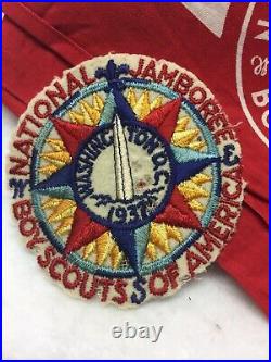 (jab-22) Boy Scouts- 1937 National Jamboree patch and neckerchief