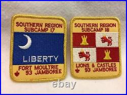 (mr3) Boy Scouts- 1993 National Jamboree beautiful 20-piece SubCamp patch set