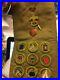 rt3-Boy-Scouts-Old-sash-4-pins-39-merit-badges-1944-felt-camporee-patch-01-qbo